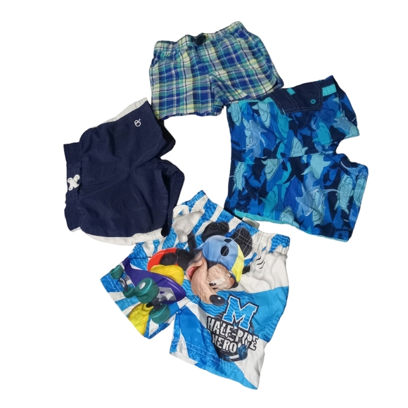 Baby gap bottom bundle of 4 pairs toddler short pull-on kid boy blue 12… - Picture 3 of 3